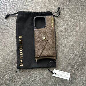 Bandolier Brown Leather iPhone 15 Pro Max Case